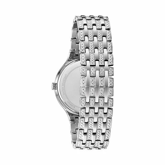 Bulova Men's Silver-Tone Crystal Watch 2 Bulova Men's Silver-Tone Crystal Watch - Image 2