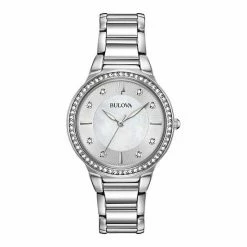 Bulova Women's Mother-of-Pearl & Crystal Watch - 96L267