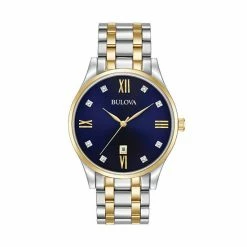 Bulova Men's Classic Diamond Two Tone Stainless Steel Watch - 98D130