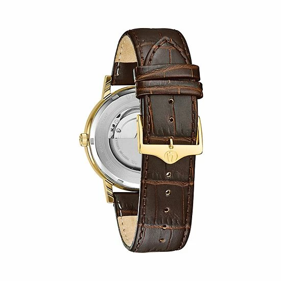 Bulova Men's Classic Leather Automatic Watch - 97C107 2 Bulova Men's Classic Leather Automatic Watch - 97C107 - Image 2