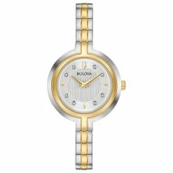 Bulova Women's Rhapsody Diamond Accent Two-Tone Watch - 98P193