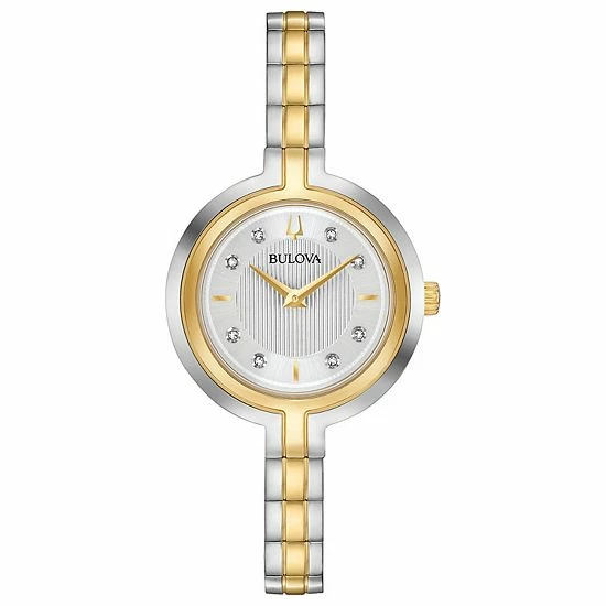 Bulova Women's Rhapsody Diamond Accent Two-Tone Watch - 98P193 1 Bulova Women's Rhapsody Diamond Accent Two-Tone Watch - 98P193