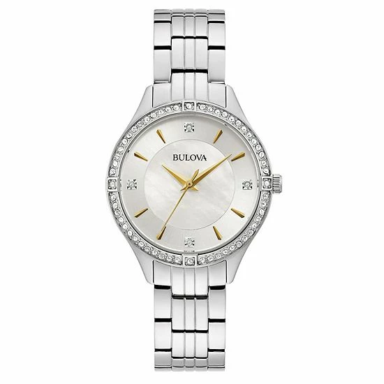 Bulova Women's Crystal Stainless Steel Bracelet Watch - 96L282 1 Bulova Women's Crystal Stainless Steel Bracelet Watch - 96L282