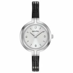 Bulova Women's Rhapsody Diamond Accent Leather Watch - 96P211