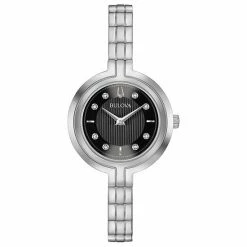 Bulova Women's Rhapsody Diamond Accent Stainless Steel Watch - 96P215
