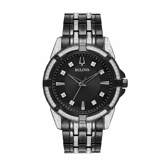 Men's Bulova Two Tone Crystal Watch & Bracelet Gift Set 2 Men's Bulova Two Tone Crystal Watch & Bracelet Gift Set - Image 2