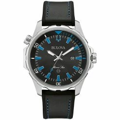 Bulova Men's Marine Star Black Silicone Watch - 96B337K