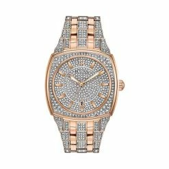 Bulova Men's Phantom Crystal Pave Stainless Steel Watch - 98B324
