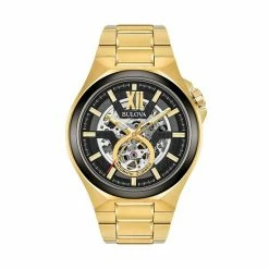 Bulova Men's Stainless Steel Automatic Skeleton Watch Jet Tone -Bulova Shop unnamed file 344