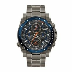 Bulova Men's Precisionist Chronograph Watch Gunmetal Ion-Plated Stainless Steel - 98B343
