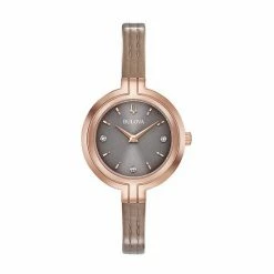 Bulova Women's Rhapsody Diamond Accent Leather Watch - 97P143