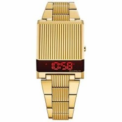 Bulova Men's Computron Gold-Tone Stainless Steel Digital Watch - 97C110