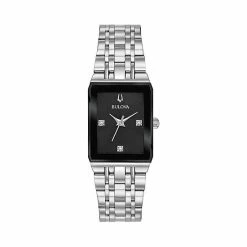 Bulova Women's Quadra Stainless Steel Diamond Watch - 96P202