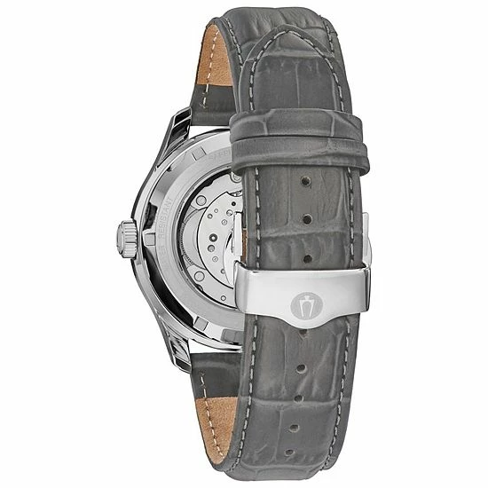 Bulova Men's Automatic Leather Watch - 96C143 2 Bulova Men's Automatic Leather Watch - 96C143 - Image 2