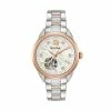 Bulova Women's Diamond Stainless Steel Automatic Skeleton Watch Two Tone