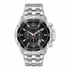 Bulova Men's Stainless Steel Chronograph Watch - 98B333