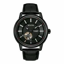 Bulova Men's Automatic Black Strap Watch - 98A139