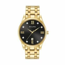 Bulova Men's Diamond Stainless Steel Watch - 97D108