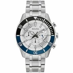 Bulova Men's Stainless Steel Chronograph Watch - 98A257