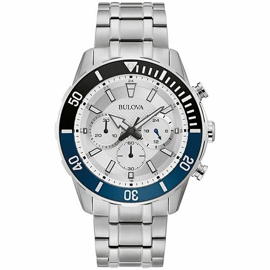 Bulova Men's Stainless Steel Chronograph Watch - 98A257 1 Bulova Men's Stainless Steel Chronograph Watch - 98A257