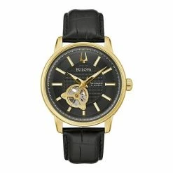 Bulova Men's Automatic Black Strap Watch - 97A166