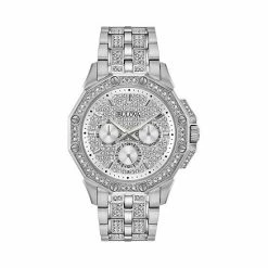 Bulova Men's Octava Crystal Stainless Steel Watch - 96C134
