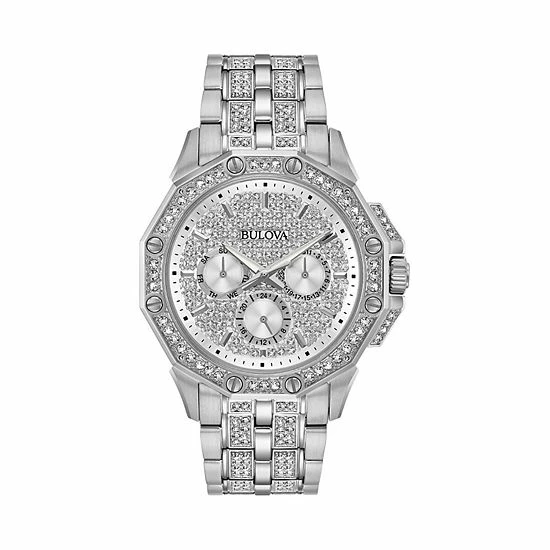 Bulova Men's Octava Crystal Stainless Steel Watch - 96C134 1 Bulova Men's Octava Crystal Stainless Steel Watch - 96C134