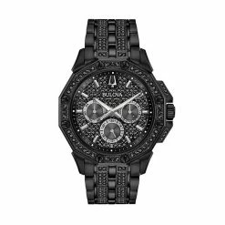 Bulova Men's Black Crystal Multi-Dial Watch - 98C134