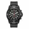 Bulova Men's Black Stainless Steel Chronograph Watch - 98B337