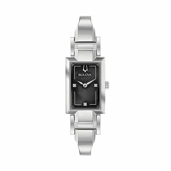 Bulova Women's Diamond Accent Half-Bangle Watch - 96P209 1 Bulova Women's Diamond Accent Half-Bangle Watch - 96P209