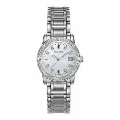 Bulova Women's Mother Of Pearl Diamond Accent Watch - 96R105