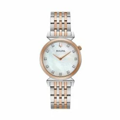 Bulova Women's Slim Regatta Diamond Accent Two-Tone Watch - 98P192