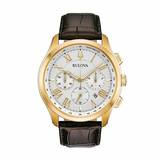 Bulova Men's Classic Wilton Leather Chronograph Watch - 97B169 1 Bulova Men's Classic Wilton Leather Chronograph Watch - 97B169