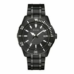 Bulova Men's Black Stainless Steel Watch - 98B361