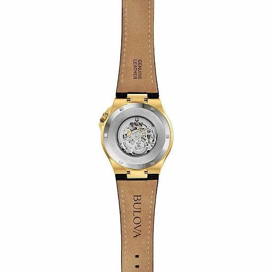 Bulova Men's Automatic Leather Watch - 97A148 2 Bulova Men's Automatic Leather Watch - 97A148 - Image 2