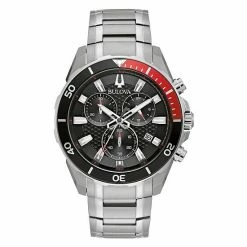 Bulova Men's Stainless Steel Chronograph Watch - 98B344