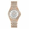 Bulova Women's Rose Gold-Tone Crystal Baguette Watch - 98L268