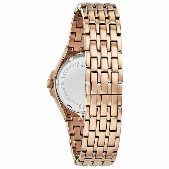 Bulova Women's Rose Gold-Tone Crystal Baguette Watch - 98L268 2 Bulova Women's Rose Gold-Tone Crystal Baguette Watch - 98L268 - Image 2